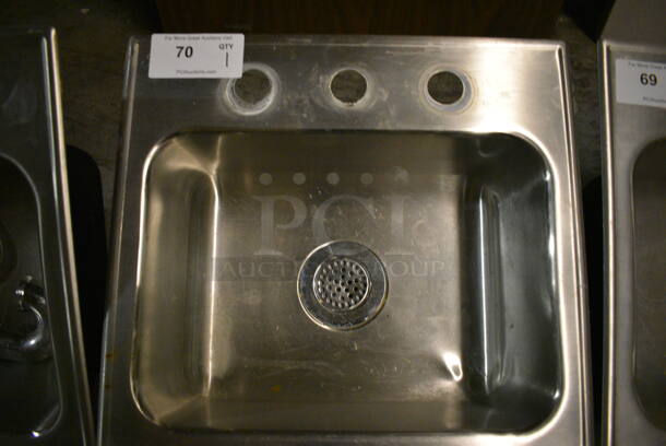 Stainless Steel Single Bay Drop In Sink. 19x17.5x12. (facilities) - Image 4 of 5