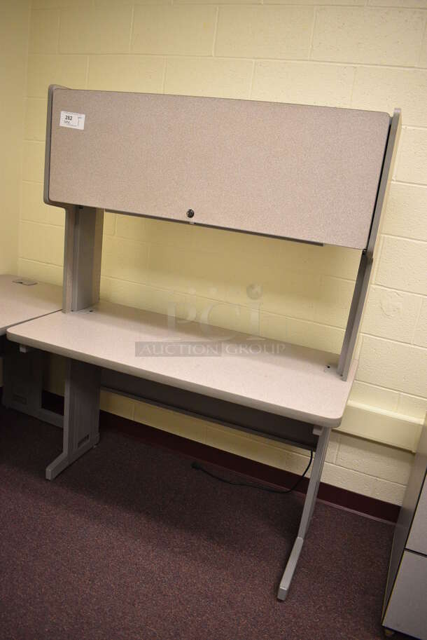 Gray Desk w/ Cabinet. 48x24x64. (John N. Hall Tech - Room 122 Office K) - Image 2 of 5