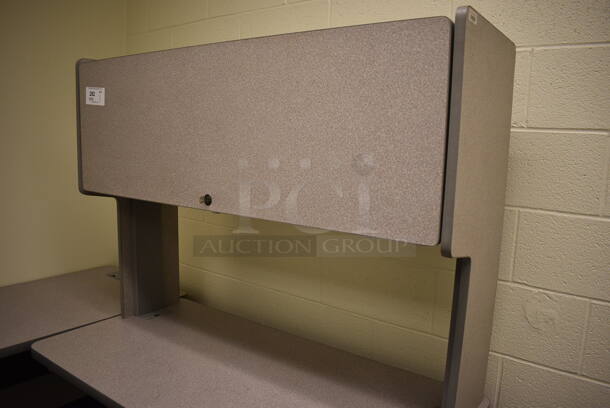 Gray Desk w/ Cabinet. 48x24x64. (John N. Hall Tech - Room 122 Office K) - Image 3 of 5