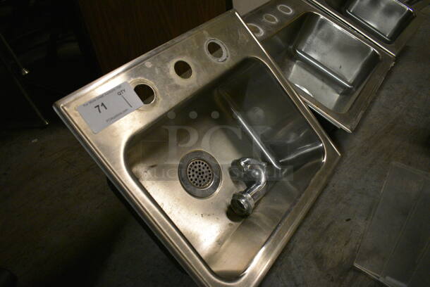 Stainless Steel Single Bay Drop In Sink. 19x17.5x12. (facilities) - Image 2 of 4