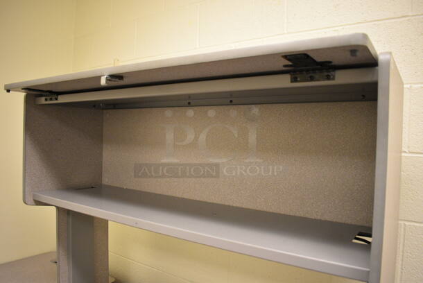 Gray Desk w/ Cabinet. 48x24x64. (John N. Hall Tech - Room 122 Office K) - Image 4 of 5