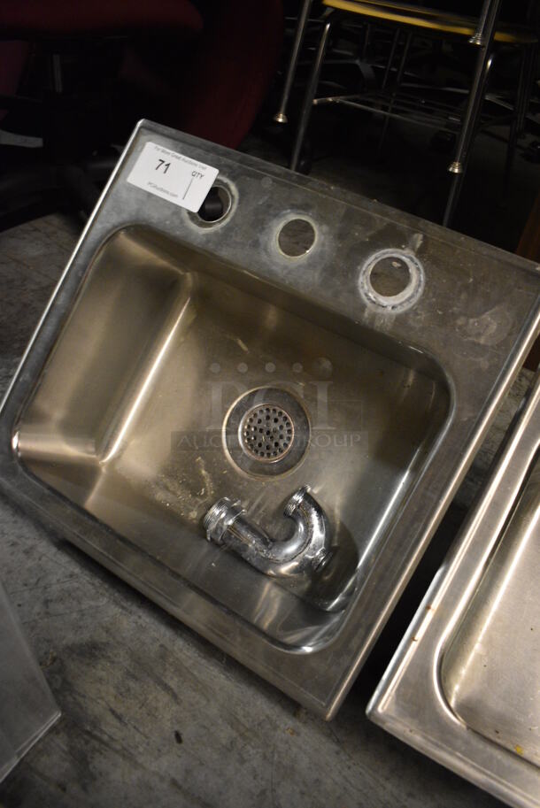 Stainless Steel Single Bay Drop In Sink. 19x17.5x12. (facilities) - Image 3 of 4