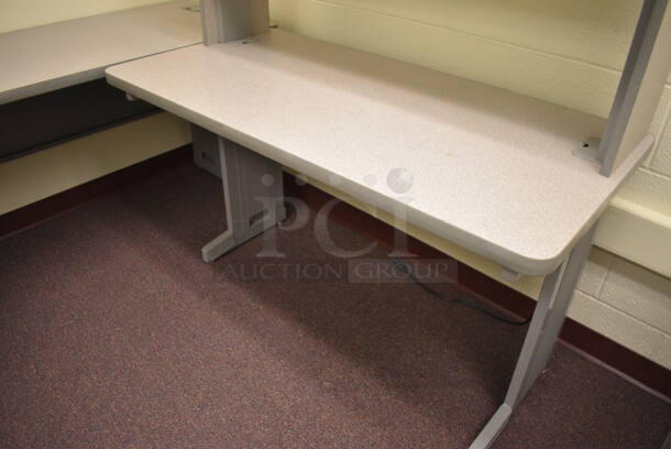 Gray Desk w/ Cabinet. 48x24x64. (John N. Hall Tech - Room 122 Office K) - Image 5 of 5