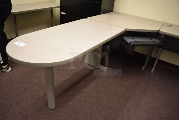 Gray L Shaped Desk. 96x84x29. (John N. Hall Tech - Room 122 Office K) - Image 2 of 5