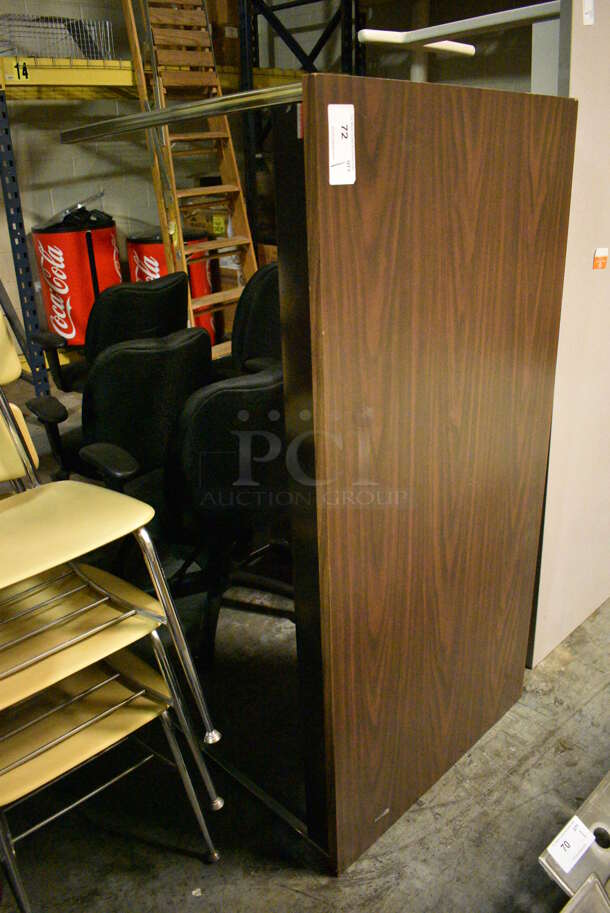 Wood Pattern Table w/ Drawer. 60x30x30. (facilities) - Image 2 of 4