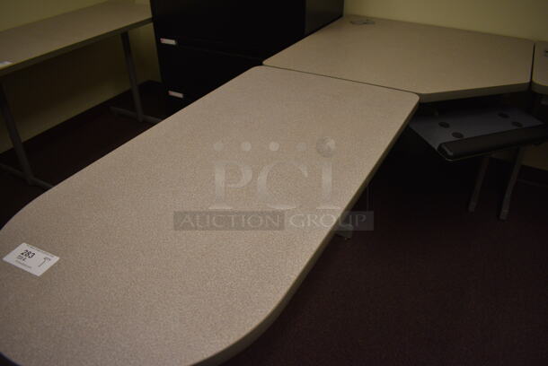 Gray L Shaped Desk. 96x84x29. (John N. Hall Tech - Room 122 Office K) - Image 3 of 5