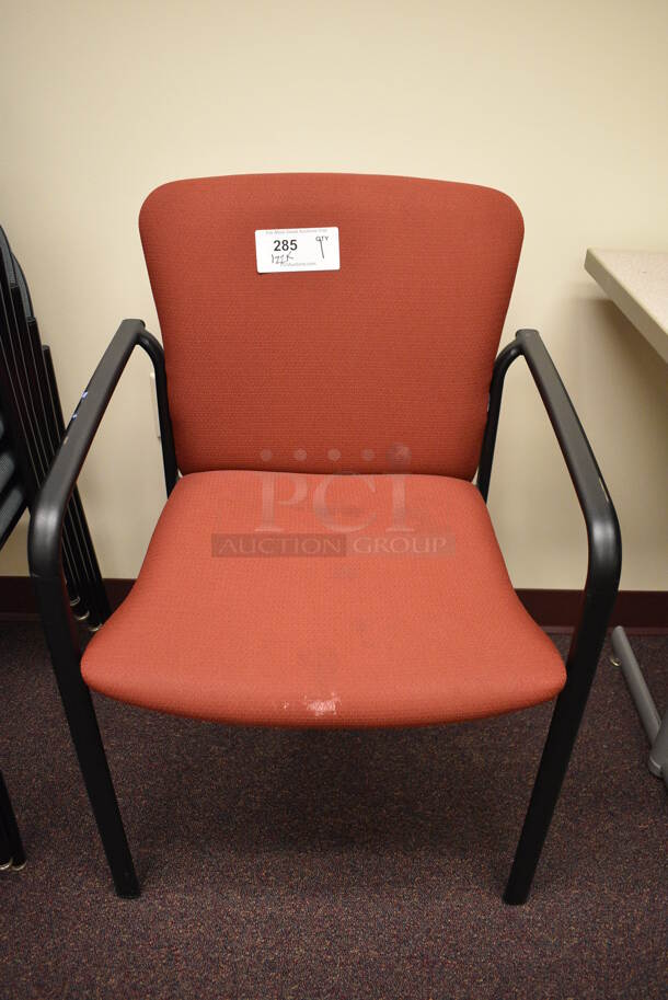 Red Chair w/ Arm Rests. 22x20x33. (John N. Hall Tech - Room 122 Office K)