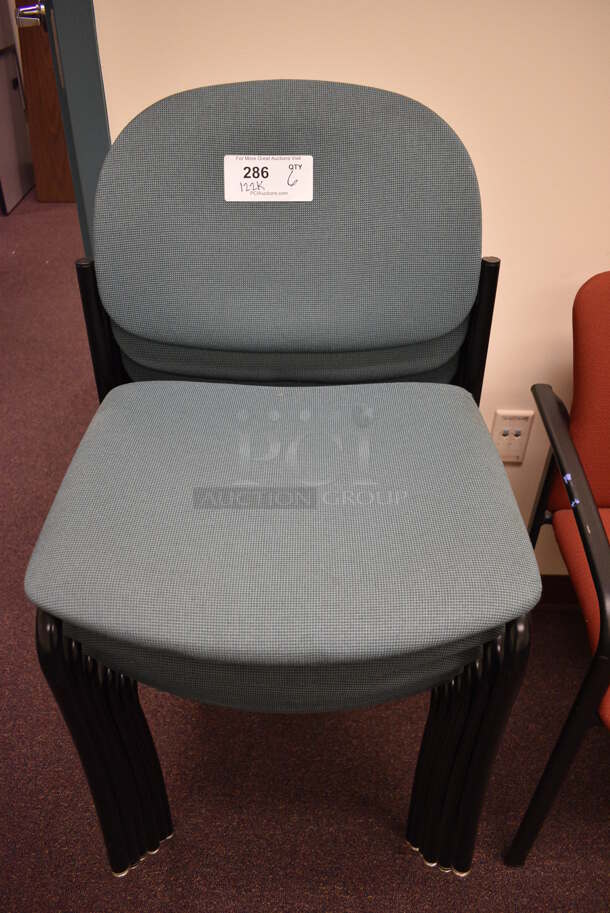 6 Blue Chairs. 18x18x32. 6 Times Your Bid! (John N. Hall Tech - Room 122 Office K)