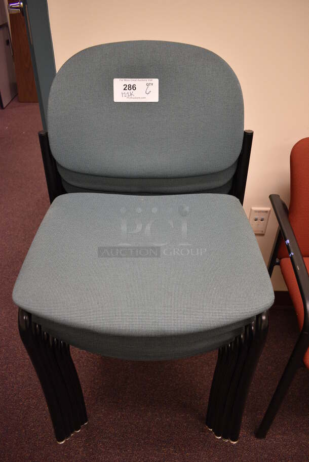 6 Blue Chairs. 18x18x32. 6 Times Your Bid! (John N. Hall Tech - Room 122 Office K) - Image 1 of 4