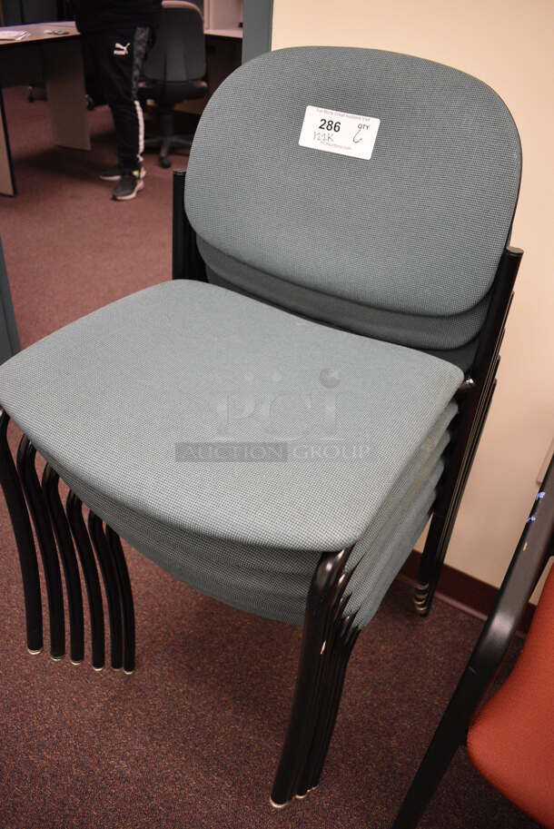 6 Blue Chairs. 18x18x32. 6 Times Your Bid! (John N. Hall Tech - Room 122 Office K) - Image 2 of 4