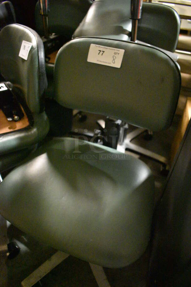 8 Green Chairs on Casters. 18x18x32. 8 Times Your Bid! (facilities) - Image 3 of 3