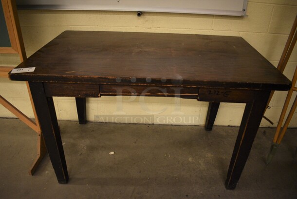 Wood Pattern Table. 50x30x31. (John N. Hall Tech - Room 121)