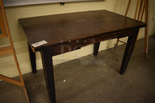 Wood Pattern Table. 50x30x31. (John N. Hall Tech - Room 121) - Image 2 of 3