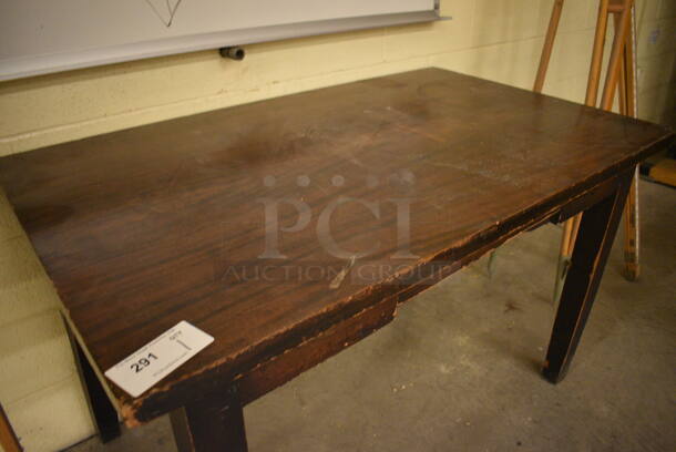 Wood Pattern Table. 50x30x31. (John N. Hall Tech - Room 121) - Image 3 of 3