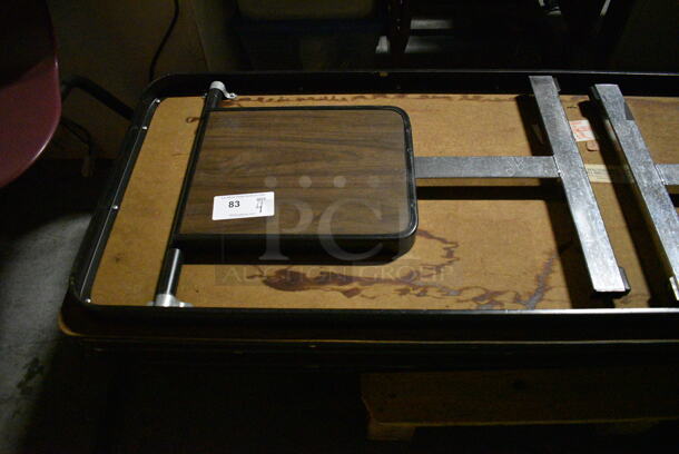 4 Wood Pattern Fold Up Tables. 72x24x30. 4 Times Your Bid! (facilities) - Image 2 of 3