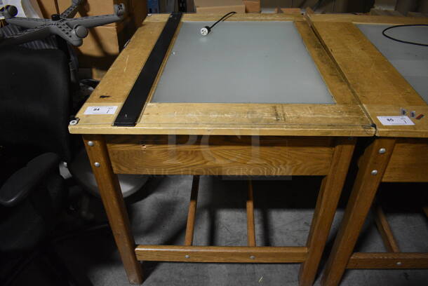 Wooden Drafting Table. 48x36x37. (facilities)