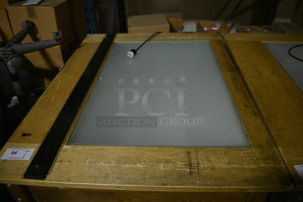 Wooden Drafting Table. 48x36x37. (facilities) - Image 3 of 6