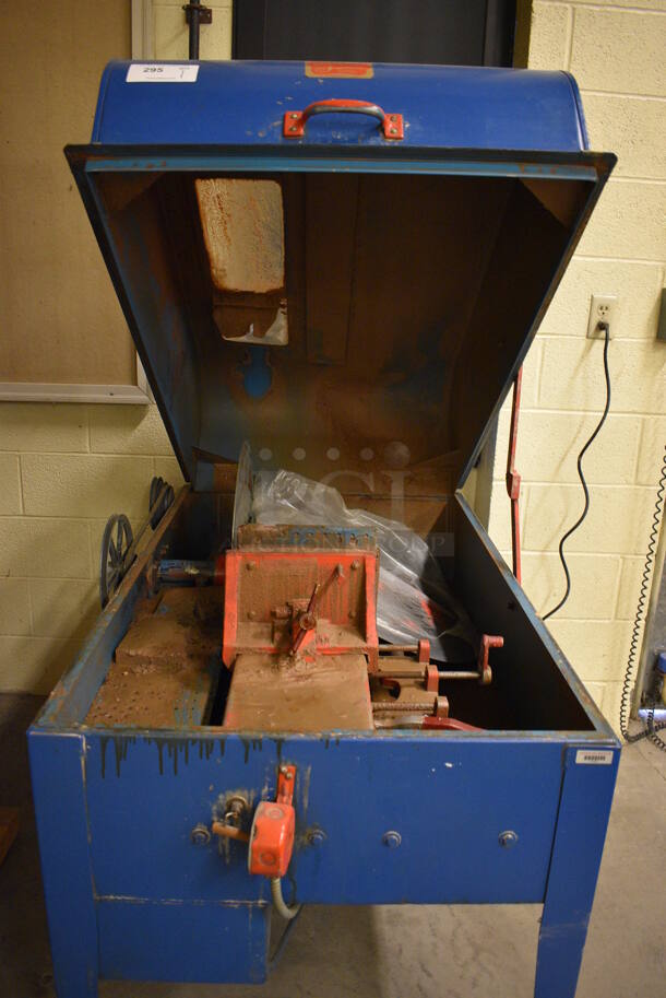 Frantom Model F-5G-24X-075 Blue Metal Commercial Floor Style Lapidary Slab Saw. 31x50x44. (John N. Hall Tech - Room 121) - Image 7 of 10