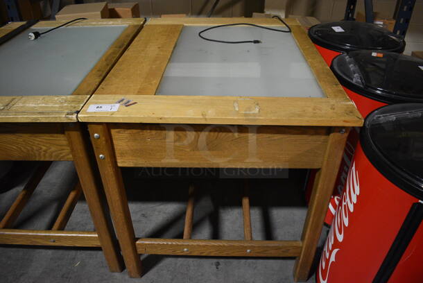 Wooden Drafting Table. 48x36x37. (facilities)