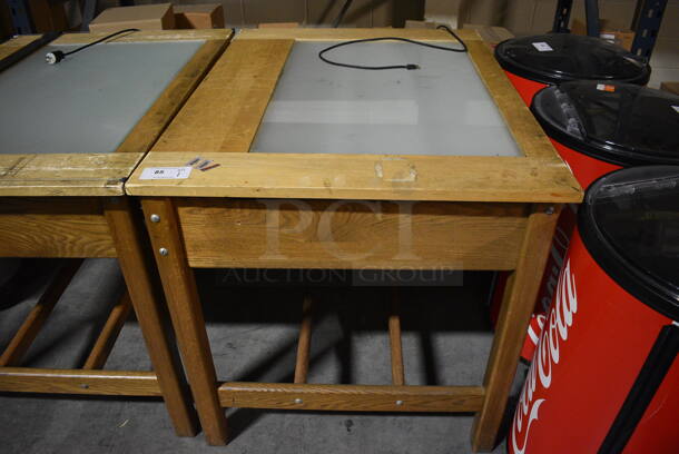 Wooden Drafting Table. 48x36x37. (facilities) - Image 1 of 4