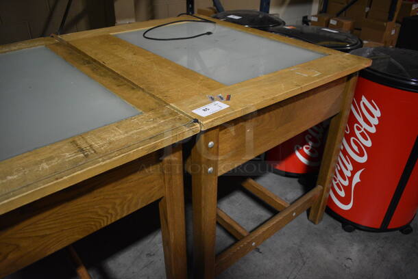 Wooden Drafting Table. 48x36x37. (facilities) - Image 2 of 4