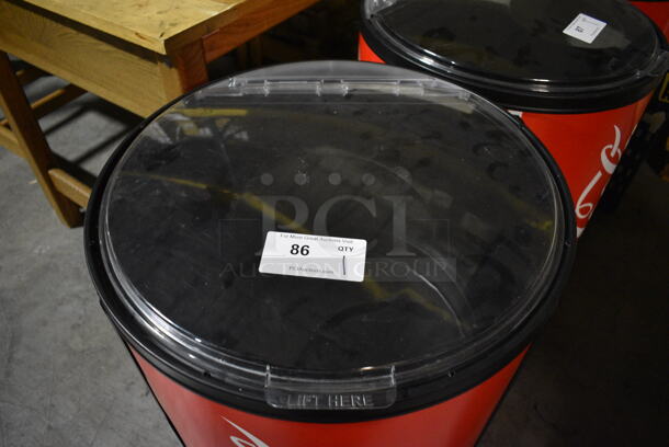 PFI Poly Commercial Floor Style Bottled Drink Ice Bin Holder Merchandiser w/ Poly Clear Lid on Casters. 24x24x36. (facilities) - Image 3 of 5
