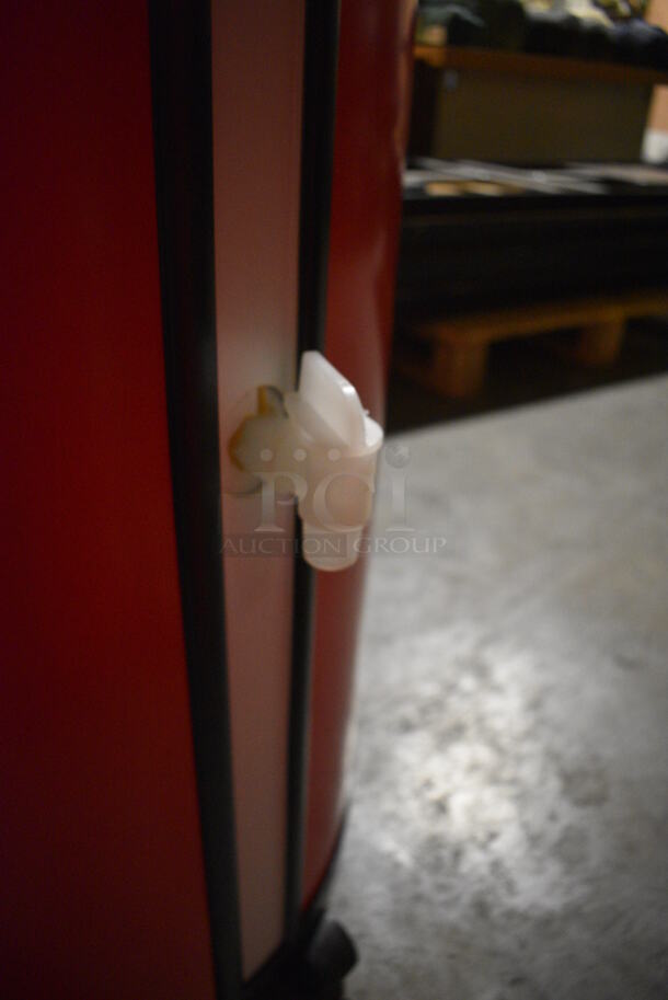 PFI Poly Commercial Floor Style Bottled Drink Ice Bin Holder Merchandiser w/ Poly Clear Lid on Casters. 24x24x36. (facilities) - Image 5 of 5