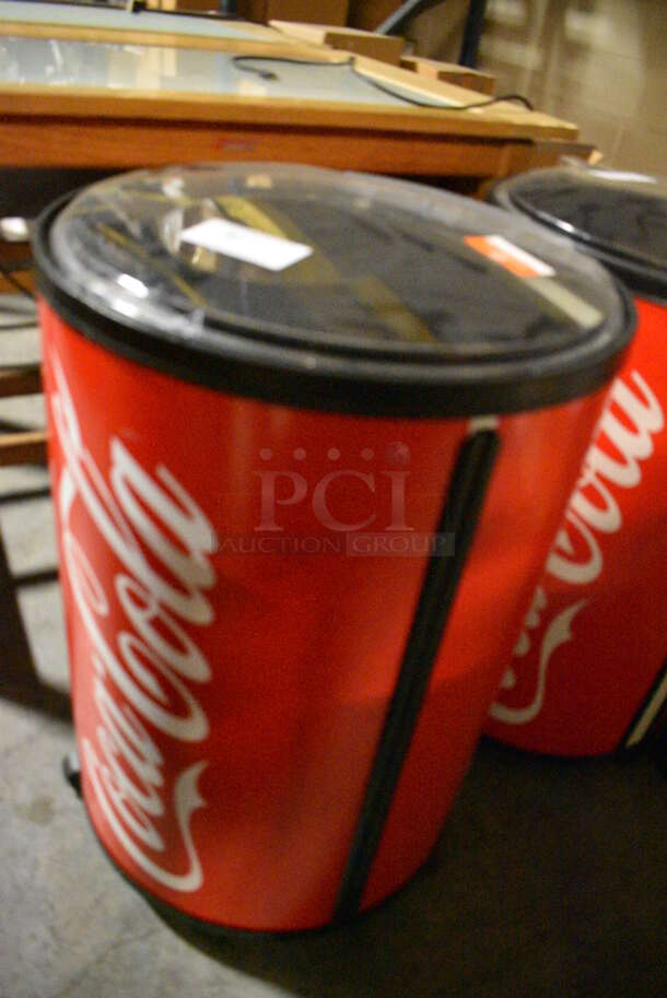 PFI Poly Commercial Floor Style Bottled Drink Ice Bin Holder Merchandiser w/ Poly Clear Lid on Casters. 24x24x36. (facilities) - Image 3 of 5