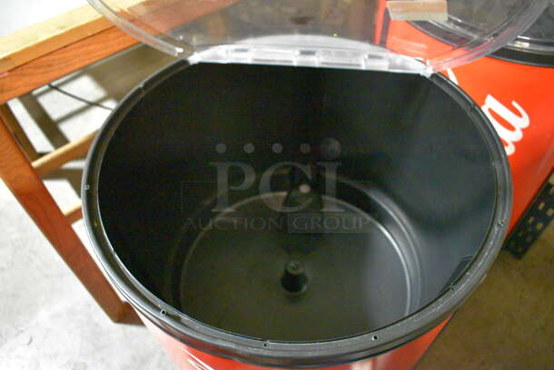 PFI Poly Commercial Floor Style Bottled Drink Ice Bin Holder Merchandiser w/ Poly Clear Lid on Casters. 24x24x36. (facilities) - Image 5 of 5