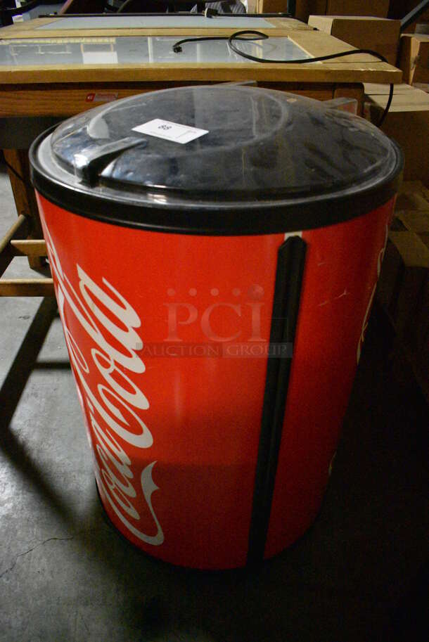 PFI Poly Commercial Floor Style Bottled Drink Ice Bin Holder Merchandiser w/ Poly Clear Lid on Casters. 24x24x36. (facilities) - Image 2 of 6