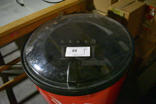 PFI Poly Commercial Floor Style Bottled Drink Ice Bin Holder Merchandiser w/ Poly Clear Lid on Casters. 24x24x36. (facilities) - Image 3 of 6