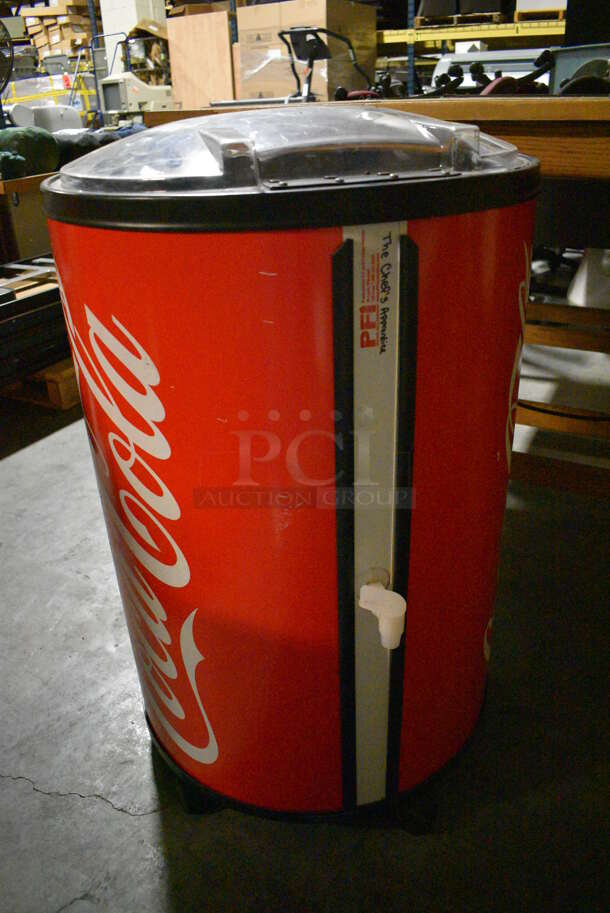 PFI Poly Commercial Floor Style Bottled Drink Ice Bin Holder Merchandiser w/ Poly Clear Lid on Casters. 24x24x36. (facilities) - Image 5 of 6