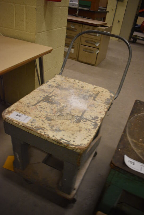 Wood Pattern Kiln Cart w/ Push Handle on Casters. 18x35x36. (John N. Hall Tech - Room 121) - Image 2 of 3