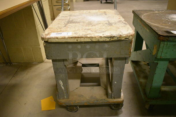 Wood Pattern Kiln Cart w/ Push Handle on Casters. 18x35x36. (John N. Hall Tech - Room 121) - Image 3 of 3
