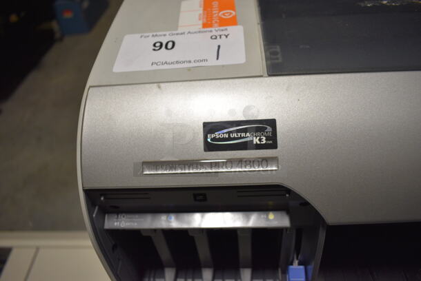 Epson Model Stylus Pro 4800 Flor Style Printer w/ 30 Ink Boxes and 2 Door Cabinet. 33x31x41. (facilities) - Image 4 of 12