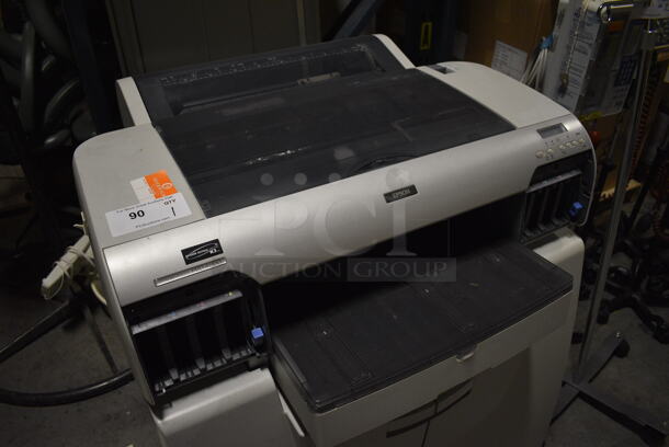 Epson Model Stylus Pro 4800 Flor Style Printer w/ 30 Ink Boxes and 2 Door Cabinet. 33x31x41. (facilities) - Image 5 of 12