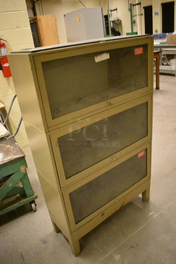 Metal 3 Tier Cabinet. 33x13x55. (John N. Hall Tech - Room 121) - Image 3 of 5