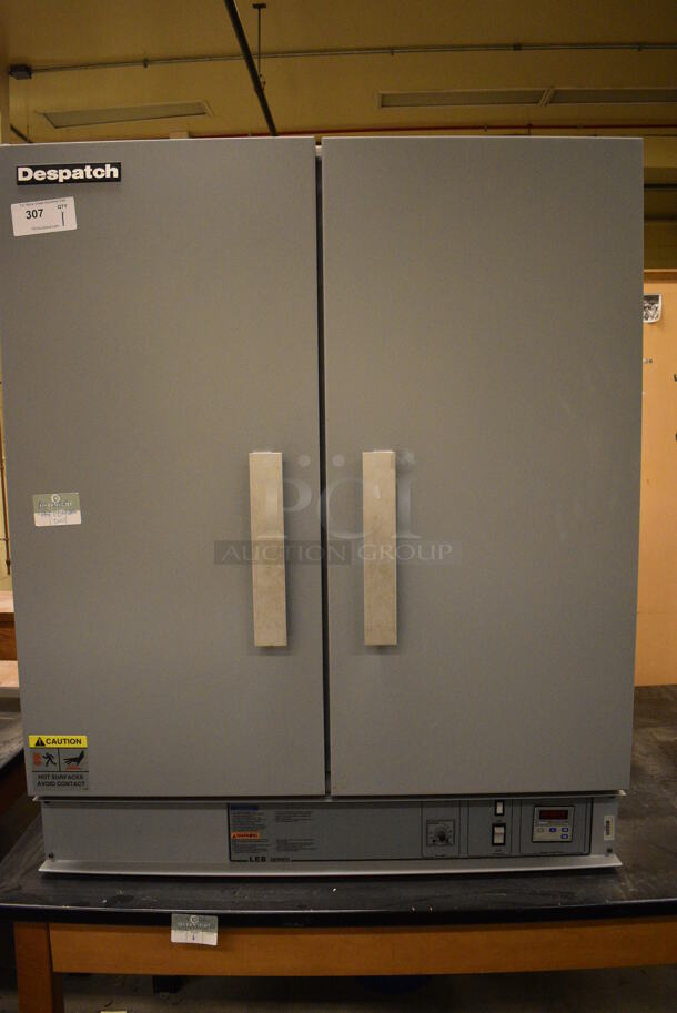Despatch Gray Metal Countertop Electric Powered 2 Door Laboratory Heater w/ Various Metal Pans. 40.5x28x48.5. (John N. Hall Tech - Room 121)
