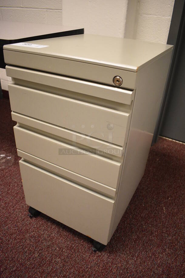 Metal 3 Drawer Filing Cabinet on Casters. 15.5x19x28. (Whitaker Hall - Room 132) - Image 2 of 4