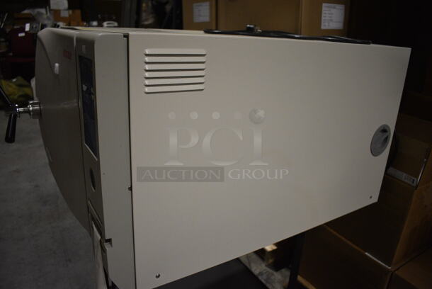 2014 Tuttnauer Model 3870EA Metal Commercial Countertop Autoclave Steam Sterilizer on Black 2 Tier Cart. 230 Volts, 1 Phase. 26x41x20, 18x24x26. (facilities) - Image 8 of 8