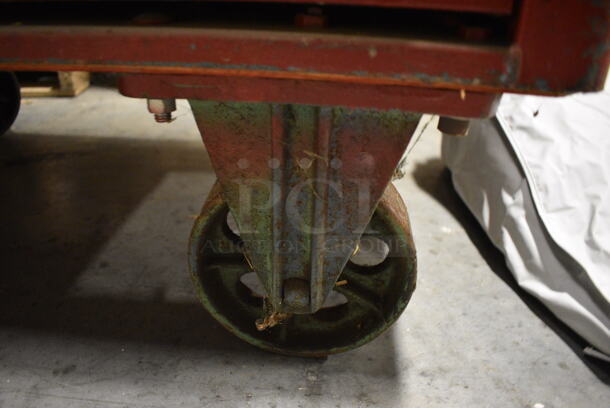 Red Metal Toolbox on Casters. 36x21x49. (facilities) - Image 4 of 4