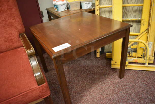 2 Wood Pattern End Tables. 26x26x22. 2 Times Your Bid! (Whitaker Hall - Room 132) - Image 2 of 2