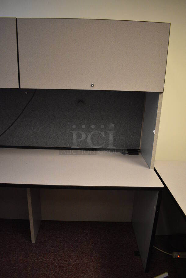 Gray Desk w/ Cabinet. 72x24x66. (Whitaker Hall - Room 132 - Office B) - Image 2 of 4