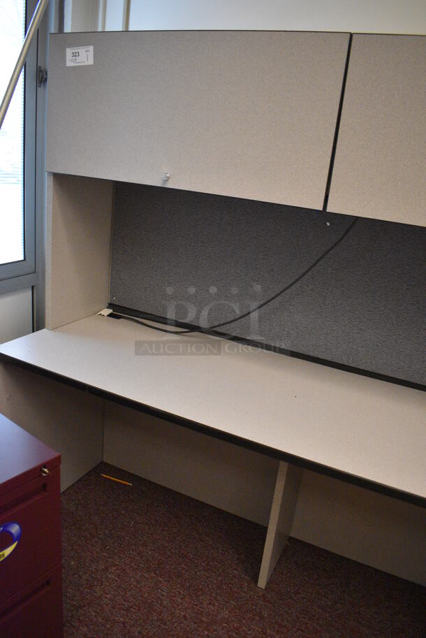 Gray Desk w/ Cabinet. 72x24x66. (Whitaker Hall - Room 132 - Office B) - Image 3 of 4