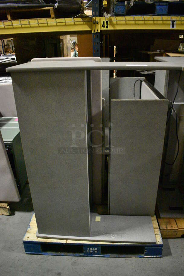 ALL ONE MONEY! PALLET LOT Includes Desk and Overhead Cabinet! Includes 47x16x34. (facilities) - Image 1 of 5