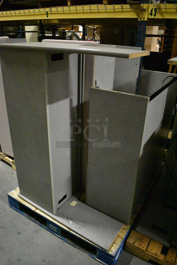 ALL ONE MONEY! PALLET LOT Includes Desk and Overhead Cabinet! Includes 47x16x34. (facilities) - Image 2 of 5