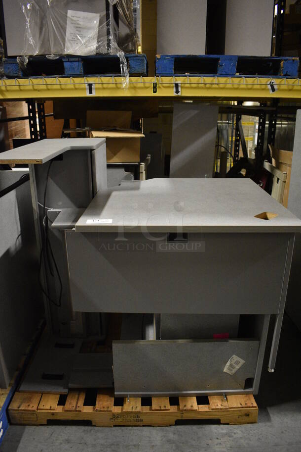 ALL ONE MONEY! PALLET LOT Includes Desk! Includes 36x36x30. (facilities) - Image 1 of 4