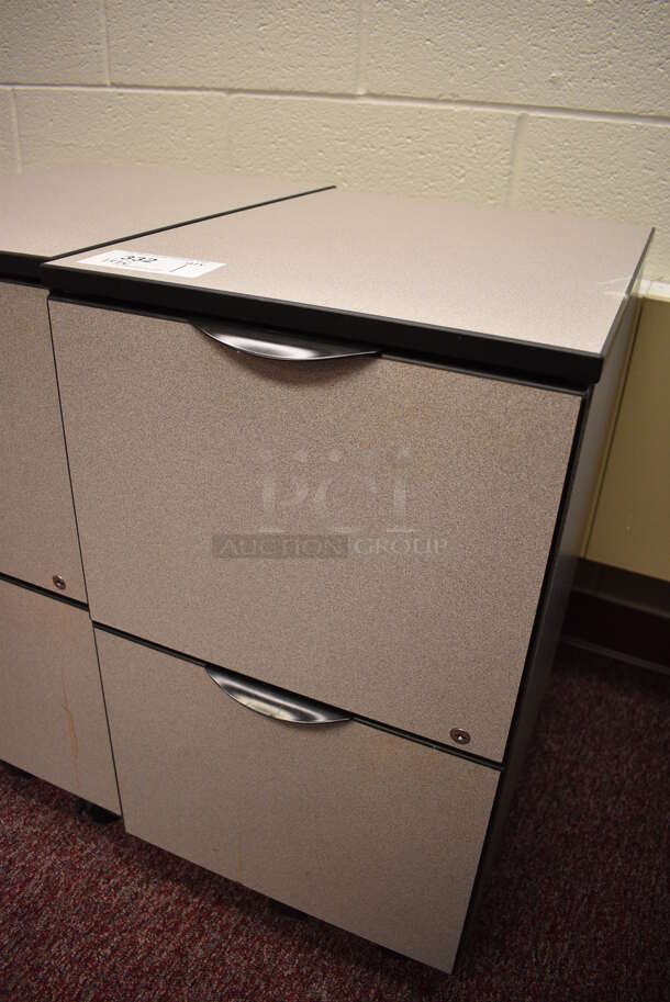 Gray 2 Drawer Filing Cabinet on Casters. 16x21x28. (Whitaker Hall - Room 132 - Office C) - Image 2 of 4