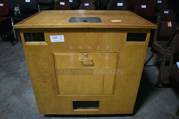 Wooden Cabinet on Commercial Casters. 40x27.5x40. (facilities) - Image 1 of 6