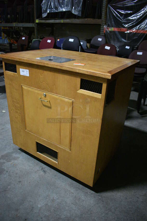 Wooden Cabinet on Commercial Casters. 40x27.5x40. (facilities) - Image 2 of 6
